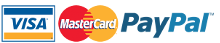 We accept Visa, Mastercard and PayPal