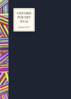 Oxford Poetry Magazine Issue  