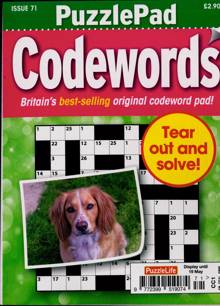 Puzzlelife Ppad Codewords Magazine NO 71 Order Online