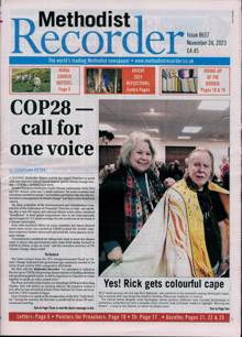 Methodist Recorder Magazine 24/11/2023 Order Online