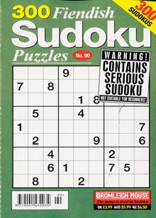 300 Fiendish Sudoku Puzzle Magazine NO 90 Order Online