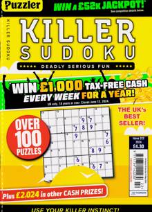 Puzzler Killer Sudoku Magazine NO 222 Order Online