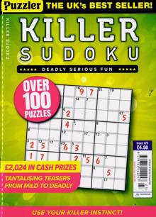 Puzzler Killer Sudoku Magazine NO 223 Order Online