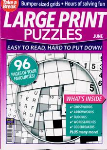 Tab Big Bett Large Print Puzz Magazine Issue NO 6