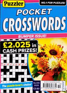 Puzzler Pocket Crosswords Magazine NO 510 Order Online