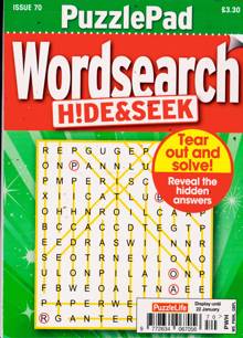 Puzzlelife Ppad Wordsearch H&S Magazine NO 70 Order Online