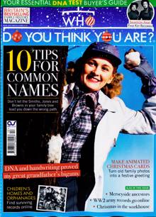 Who Do You Think You Are Magazine XMAS 25 Order Online