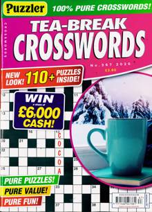 Puzzler Tea Break Crosswords Magazine Issue NO 367