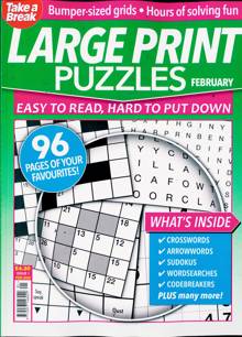 Tab Big Bett Large Print Puzz Magazine Issue NO 1