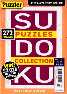 Puzzler Sudoku Puzzle Collection Magazine Issue NO 227 
