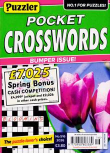 Puzzler Pocket Crosswords Magazine Issue NO 516