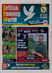 British Homing World Magazine Issue NO 7832 