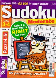 Puzzlelife Sudoku L 3 4 Magazine Issue NO 118
