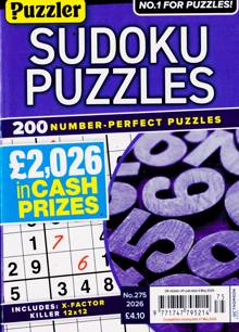 Puzzler Sudoku Puzzles Magazine Issue NO 275