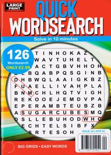 Quick Wordsearch Magazine NO 20 Order Online