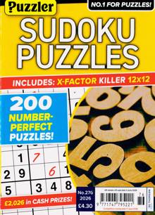 Puzzler Sudoku Puzzles Magazine Issue NO 276 