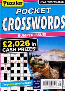 Puzzler Pocket Crosswords Magazine Issue NO 518
