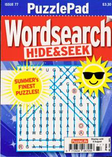 Puzzlelife Ppad Wordsearch H&S Magazine Issue NO 77