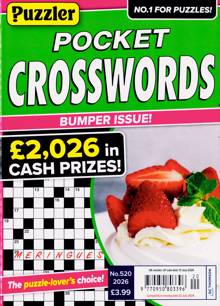 Puzzler Pocket Crosswords Magazine Issue NO 520