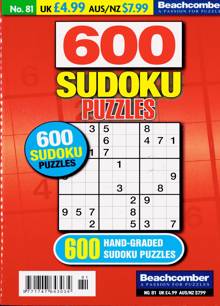 600 Sudoku Puzzles Magazine Issue NO 81 