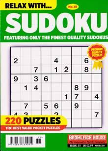 Relax with Sudoku Magazine NO 51 Order Online