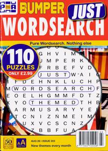 Bumper Just Wordsearch Magazine Issue NO 303 