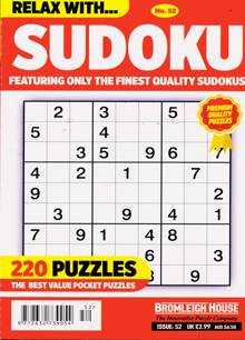 Relax with Sudoku Magazine Issue NO 52