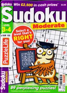 Puzzlelife Sudoku L 3 4 Magazine Issue NO 122