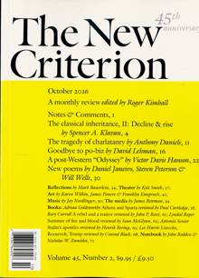 THE NEW CRITERION Magazine Issue V45NO2