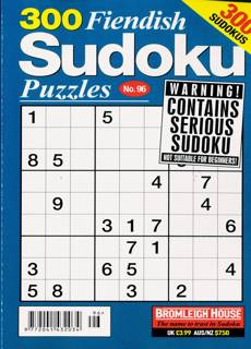 300 Fiendish Sudoku Puzzle Magazine Issue NO 96