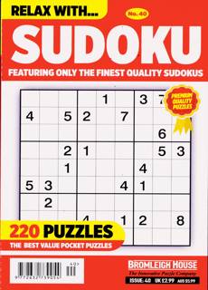 Relax With Sudoku Magazine Issue NO 40