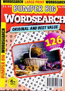 Bumper Big Wordsearch Magazine Issue NO 278