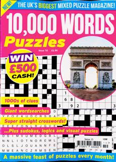 10000 Word Puzzles Magazine Issue NO 10