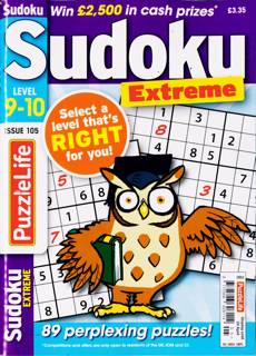Puzzlelife Sudoku L9&10 Magazine Issue NO 105