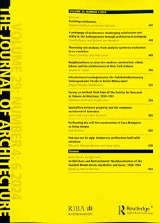 Journal Of Architecture Magazine Issue V29NO4