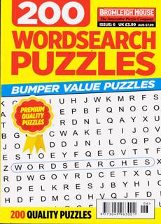 200 Wordsearch Puzzles Magazine Issue NO 6