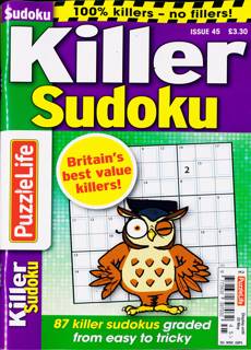 Puzzlelife Killer Sudoku Magazine Issue NO 45