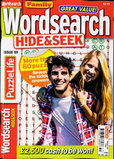 Family Wordsearch Hide Seek Magazine Issue NO 59