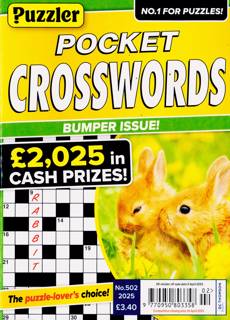 Puzzler Pocket Crosswords Magazine Issue NO 502
