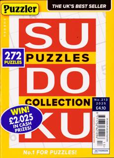 Puzzler Sudoku Puzzle Collection Magazine Issue NO 213