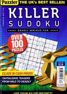 Puzzler Killer Sudoku Magazine Issue NO 234