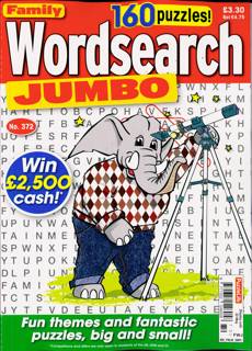 Family Wordsearch Jumbo Magazine Issue NO 372