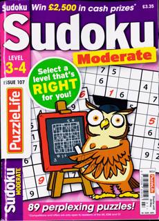 Puzzlelife Sudoku L 3 4 Magazine Issue NO 107