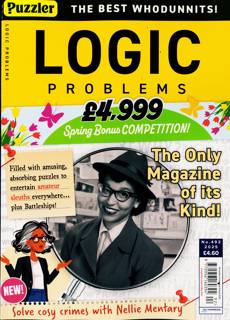 Puzzler Logic Problems Magazine Issue NO 492
