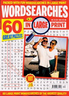 Wordsearches In Large Print Magazine Issue NO 74