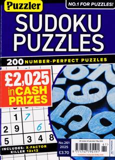 Puzzler Sudoku Puzzles Magazine Issue NO 261