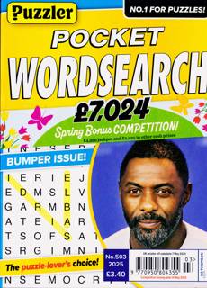 Puzzler Pocket Wordsearch Magazine Issue NO 503