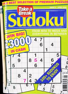 Take A Break Sudoku Magazine Issue NO 5
