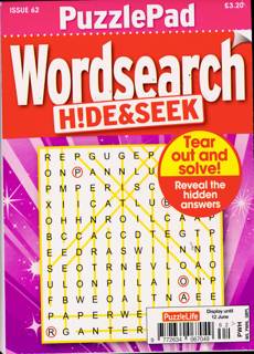 Puzzlelife Ppad Wordsearch H&S Magazine Issue NO 62