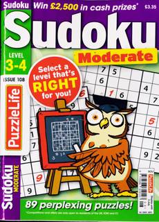 Puzzlelife Sudoku L 3 4 Magazine Issue NO 108